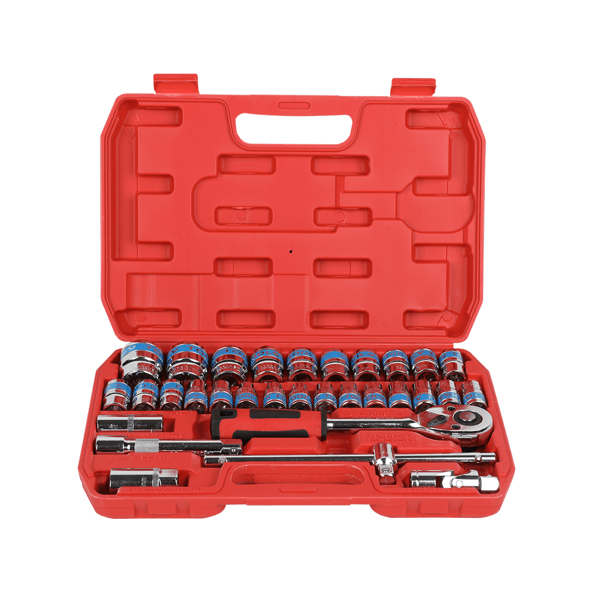 32 Stück 1/2 Zoll. Antrieb Metrisches Schlag-Steckschlüssel-Set, Auto-Box-Handwerkzeug, Auto-Reparatur-Werkzeug-Set