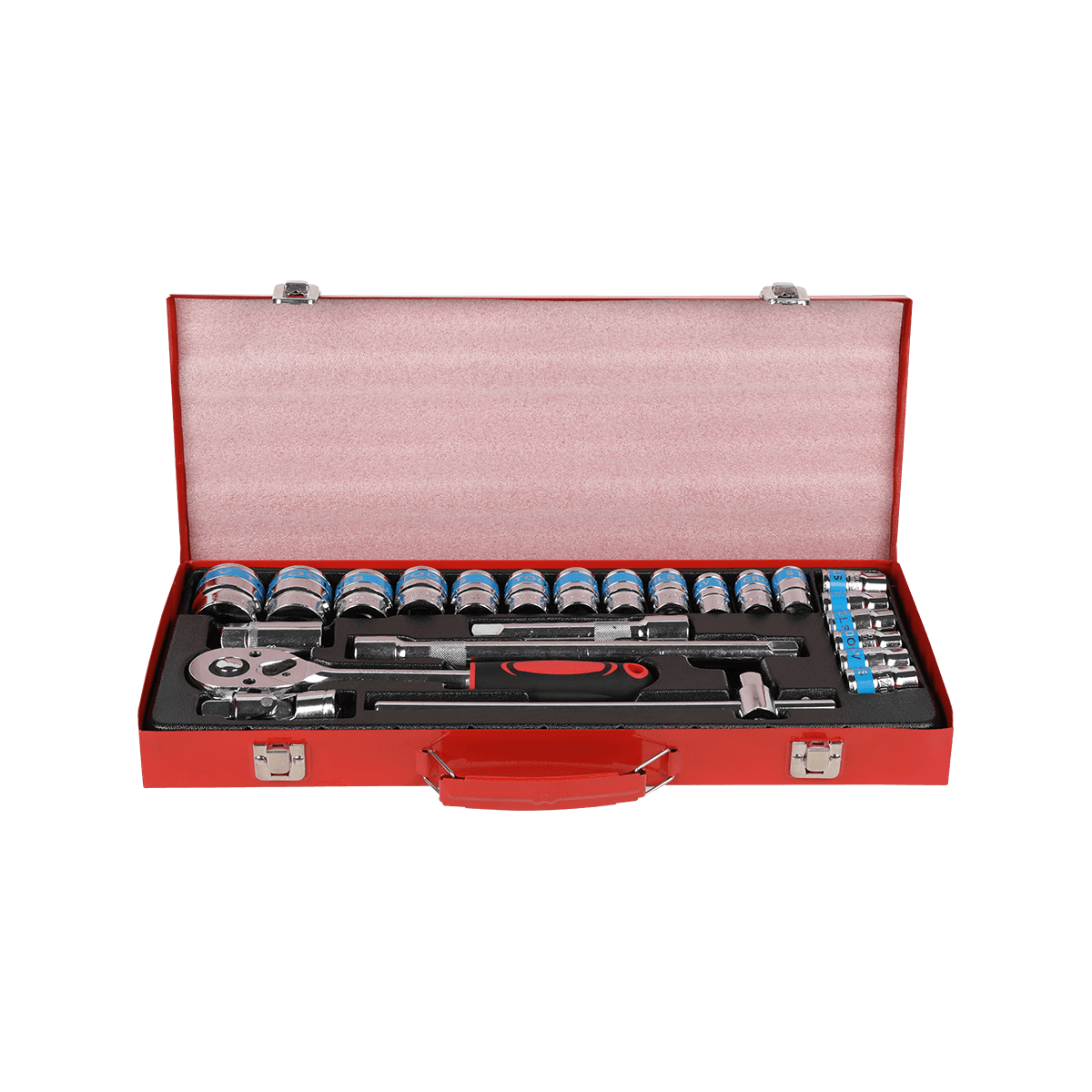 24-teiliges Ratschengriff-Steckschlüssel-Set, Handwerkzeug-Set für die Autoreparatur