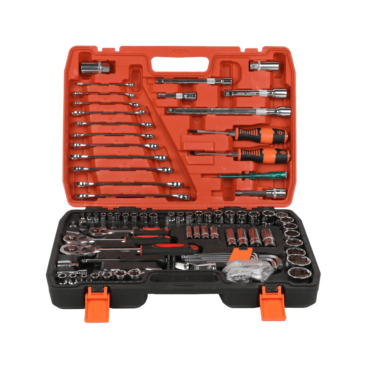 121 Stücke Professionelle Chrom Vanadium 1/2 '& 3/8' & 1/4 'Hand Combo Werkzeuge Steckschlüssel Set Schlüssel Auto Reparatur Hand Tool Kit