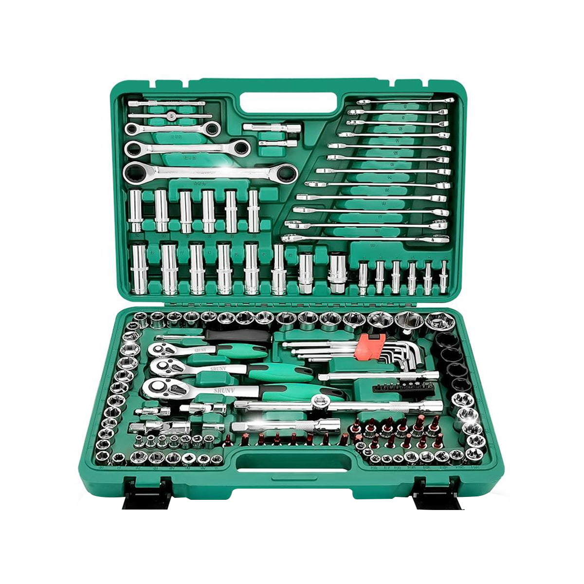 150-teiliges Auto-Reparatur-Werkzeug-Set, Ratschenschlüssel, Auto-Reparatur-Mechaniker-Toolbox, Kombinations-Steckschlüssel-Set