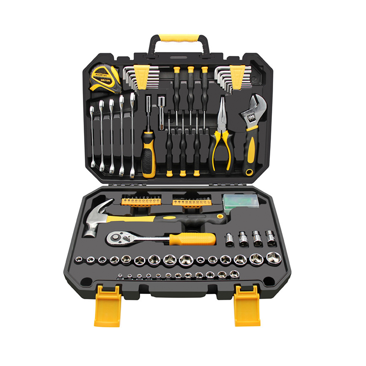 127-teiliges Steckschlüssel-Werkzeug-Set, Haushalts-Handwerkzeug-Set